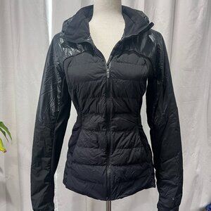 Lululemon Down for it All Black Jacket Size 8 / Medium